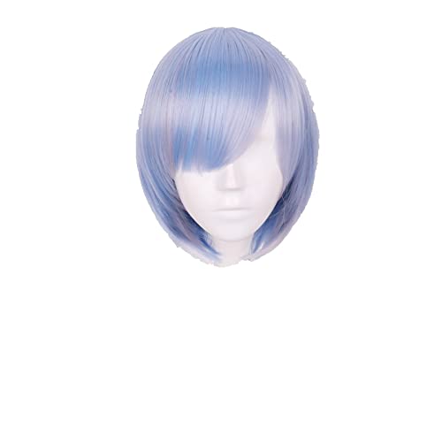 Ram Rem Cosplay Wig Re: Life In A Different World From Zero Halloween Costume Pink Blue Anime Wig OneSize Blue von RUIRUICOS