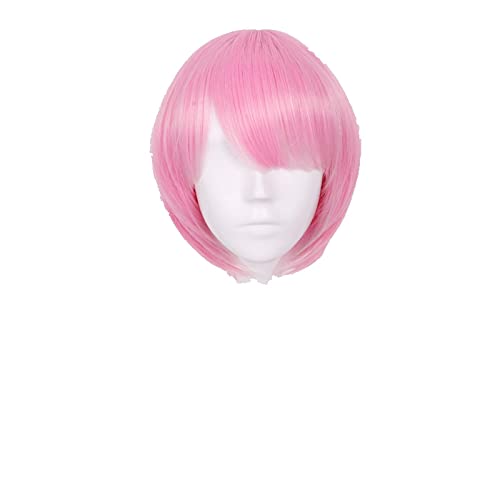 Ram Rem Cosplay Wig Re: Life In A Different World From Zero Halloween Costume Pink Blue Anime Wig OneSize Pink von RUIRUICOS