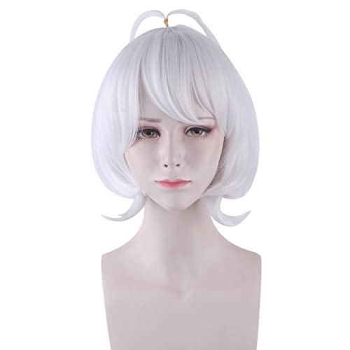 Re:Dive Kokoro Princess Short White Cosplay Wig Anime Heat Resistant Synthetic Hair Women Wigs For Halloween Party + Wig Cap von RUIRUICOS