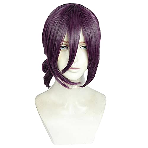 Reze Cosplay Wig Anime Chainsaw Man Purple Brown Ponytail Hair Pelucas Halloween Carnival Party Costume Role Play + Wig cap von RUIRUICOS