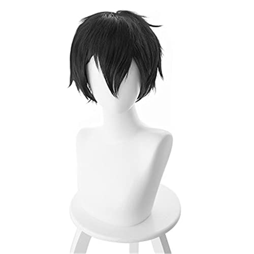 Sword Art Online Kirigaya Kazuto Cosplay Wig Sao Kirito Men Women Short Black Synthetic Hair Party Role Play Costume Wigs von RUIRUICOS