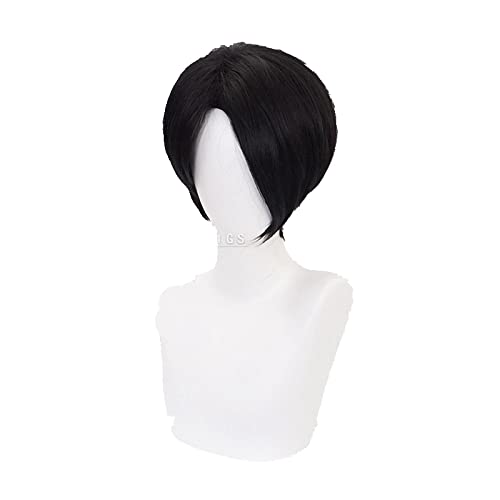 The Promised Neverland Ray Short Black Cosplay Wig Men Synthetic Hair Halloween Costume party Play Wigs von RUIRUICOS