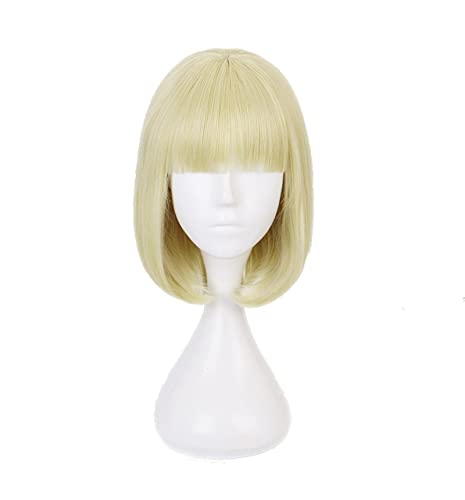 Twisted Wonderland Rook Hunt Cosplay Short Blonde Wig + Wig Cap Synthetic Hair Halloween Party Props Men Women von RUIRUICOS