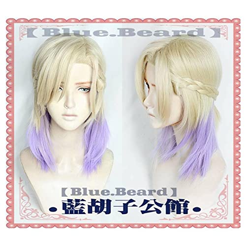 Twisted Wonderland Vil Schoenheit Cosplay Mixed Color Braids Heat Resistant Synthetic Hair Carnival Halloween + Wig Cap von RUIRUICOS