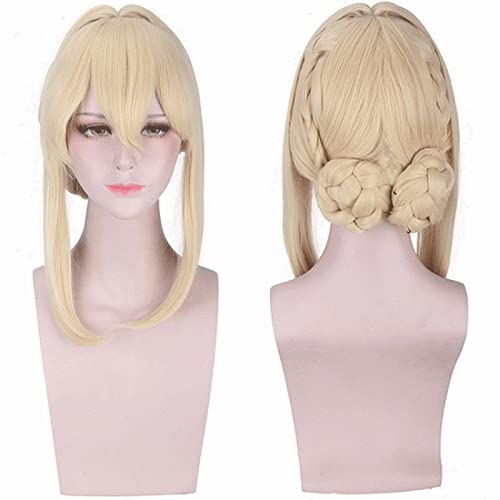 Violet Evergarden Anime Cosplay Wig Claudia Hodgins Gilbert Bougainvillea Benedict Halloween Costume Party Wigs For Women Men OneSize BlondeBraiding von RUIRUICOS