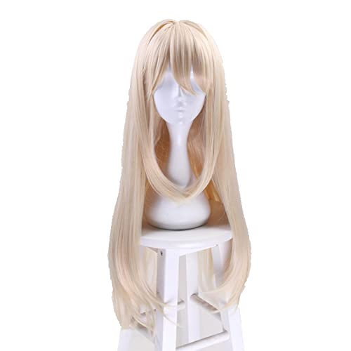 Violet Evergarden Cosplay Wig Blonde Long Hair Heat-resistant Fiber Hair + Wig Cap Halloween Party Role Play Girls Women von RUIRUICOS