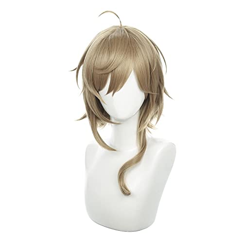 Vtuber Kanae Cosplay Wig Two Styles Flaxen Hair Brown Braid Synthetic Hair von RUIRUICOS