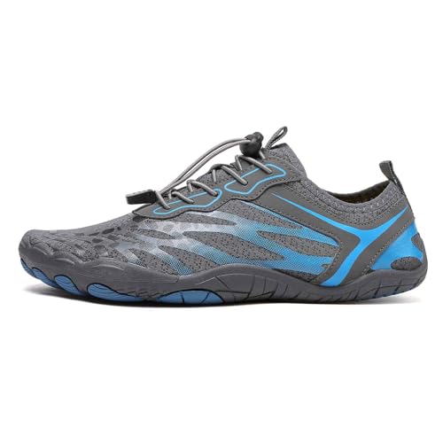 Barfußschuhe Herren Barfussschuhe Damen Barfuss Schuhe Zehenschuhe Outdoor Fitnessschuhe rutschfest Traillaufschuhe Barefoot Shoes mit Zero-Drop Solhe,Gr.35-48 EU von RUITOTP