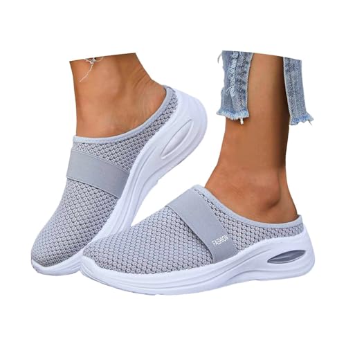 RUITOTP Orthopädische Schuhe Damen Air Cushion Slip On Hausschuhe Sommer Sandalen Mesh Atmungsaktiv Walkingschuhe Diabetiker Orthoback Schuhe Freizeit Leicht Schlupfschuhe Frauen von RUITOTP