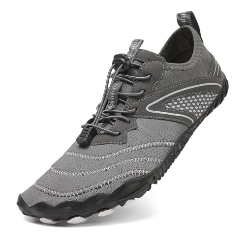 RUITOTP Unisex Barfußschuhe Outdoor Barfuss Traillaufschuhe Zehenschuhe mit Zero-Drop Solhe Damen Minimalistische Fitnessschuhe Herren Outdoor Wanderschuhe Traillaufschuhe Gr.36-48 von RUITOTP