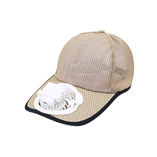 Sommer Outdoor Solar Sonnenenergie Hut Kappe Ventilator Kappe Sonnenschutz Kappe Kühler Lüfter Ventilator Baseball Cap für Outdoor Sport von RUITOTP