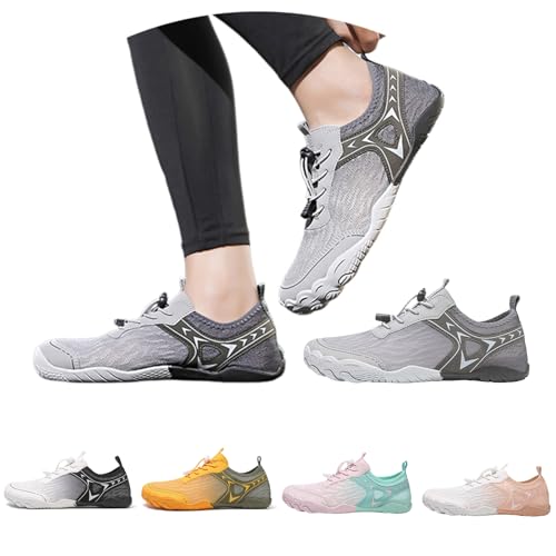 Unisex Barfußschuhe Outdoor Barfuss Traillaufschuhe Zehenschuhe mit Zero-Drop Solhe Damen Minimalistische Fitnessschuhe Herren Outdoor Wanderschuhe Traillaufschuhe Gr.36-48 von RUITOTP