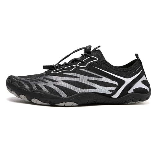Unisex Barfußschuhe Outdoor Barfuss Traillaufschuhe Zehenschuhe mit Zero-Drop Solhe Damen Minimalistische Fitnessschuhe Herren Outdoor Wanderschuhe Traillaufschuhe Gr.36-48 von RUITOTP