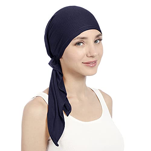Damen Kopftuch Kappe Chemo Turban Sommer Beanie Mütze Muslim Bandana Stoffturban Kopfbedeckung Headwear Headwraps von RUIXIA