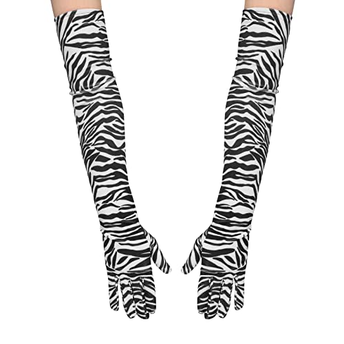 RUIXIA Damen Ellenbogen Lang Handschuhe mit Leopard Zebra Print Vintage Abendhandschuhe Samthandschuhe Druck Lang Volle Finger Handschuhe zur Party Abendkostümkleid RUIXIA Damen Ellenbogen Lang Handschuhe mit Leopard Zebra Print Vintage Abendhandschuhe Samthandschuhe Druck Lang Volle Finger Handschuhe zur Party Abendkostümkleid von RUIXIA