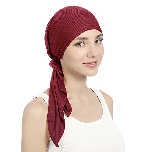 Damen Kopftuch Kappe Chemo Turban Sommer Beanie Mütze Muslim Bandana Stoffturban Kopfbedeckung Headwear Headwraps von RUIXIA