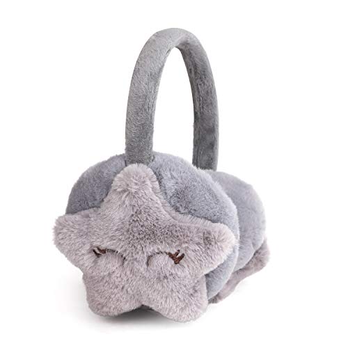 RUIXIA Ohrenschützer Flauschig Stern Design Winer Warm Ohrenwärmer Kopfbedeckungen Earmuffs Plüsch Ohrenschützer Kälteschutz Ohrband Warmhalten Accessoire Outdoor für Mädchen Jungen Damen von RUIXIA