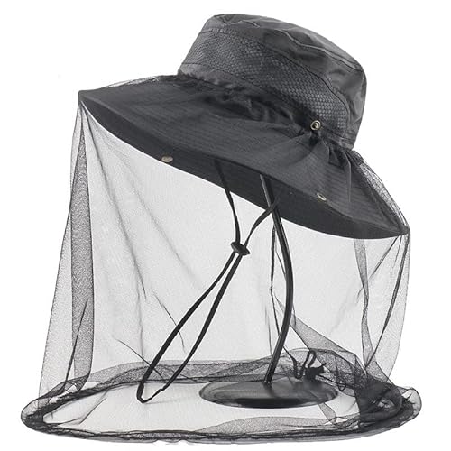 RUIXIA Unisex Moskitohut Imkerhut Anglerhut Kopfnetz Hut Insekt Fly Maske Kappe Hut mit Kopf Net Mesh Gesichtsschutz Gesicht Schutz Hut Fischerhut von RUIXIA