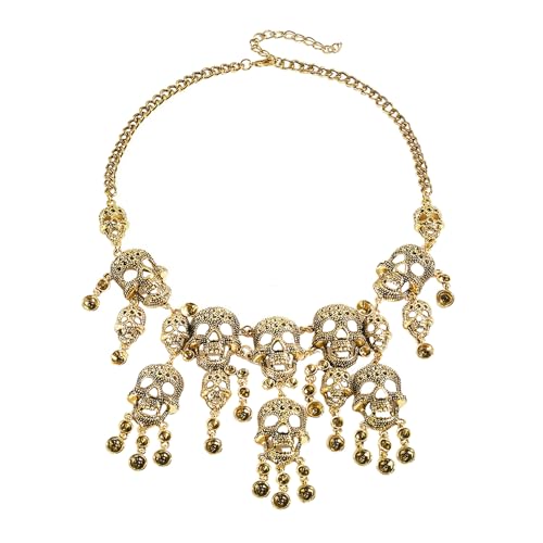 Vintage Gold Kobra Mehrschicht Halskette - Retro Punk Schmuck, Gold Mehrschicht Kobra, Halloween Weihnachten Karneval Kostüm von RUIXIA