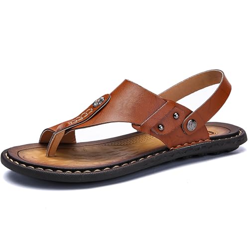 Herrensandalen mit offenem Zeh, Großzehenknochenkorrektur-Sandalen, sportliche verstellbare Riemen Orthesen, Zehentrenner Strand Reisen,Messing,39 von RUIZE