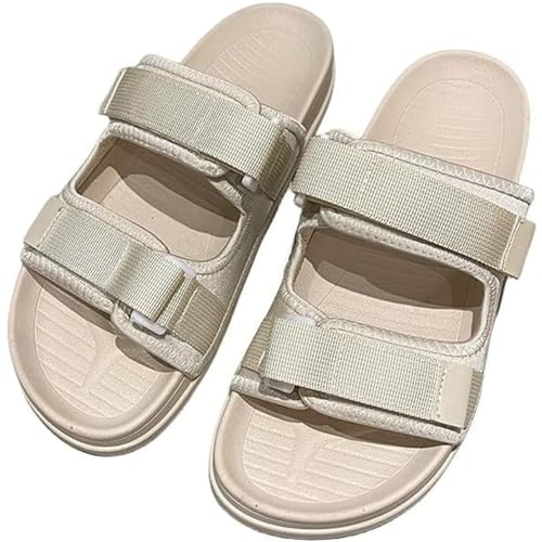 RUIZE Diabetiker-Hausschuhe für Herren und Damen, verstellbare Freizeitschuhe, bequeme Wandersandalen, orthopädische Hausschuhe, geeignet für Outdoor-Sandalen, weiß, 42 EU von RUIZE