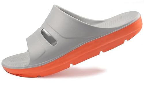 RUIZE Diabetiker-Pantoffeln für Herren, extra große Pantoffeln für den Sommer, für drinnen und draußen, Sportsandalen, stoßdämpfend,Grau,38 von RUIZE