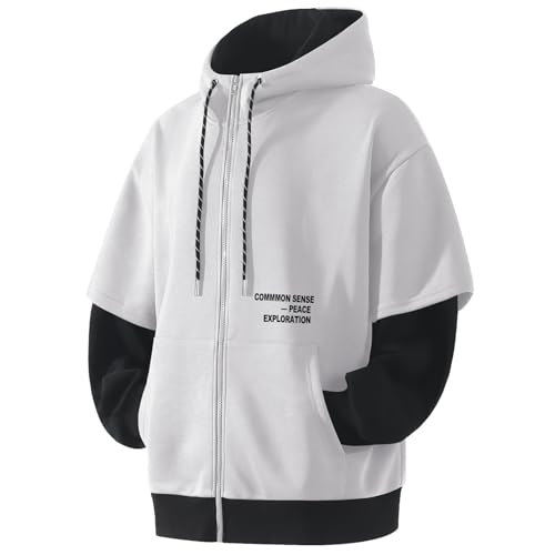 RUIZEHONG Herren Zipper Hoodie Sweatjacke Farbblock Sweatshirts Casual Kapuzenpullover mit Taschen Pullover Kapuzenjacke RUIZEHONG Herren Zipper Hoodie Sweatjacke Farbblock Sweatshirts Casual Kapuzenpullover mit Taschen Pullover Kapuzenjacke von RUIZEHONG