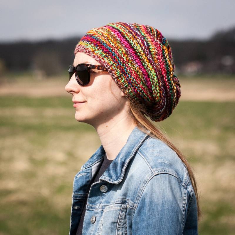 Mehrfarbige Slouchy Beanie Mütze/Farbwechsel Hippies Style Regenbogen Farben Urban Hand Gestrickt Warme Rot Grün Blau Gelb Mehrfarbige Slouchy Beanie Mütze/Farbwechsel Hippies Style Regenbogen Farben Urban Hand Gestrickt Warme Rot Grün Blau Gelb von RUKAMIshop
