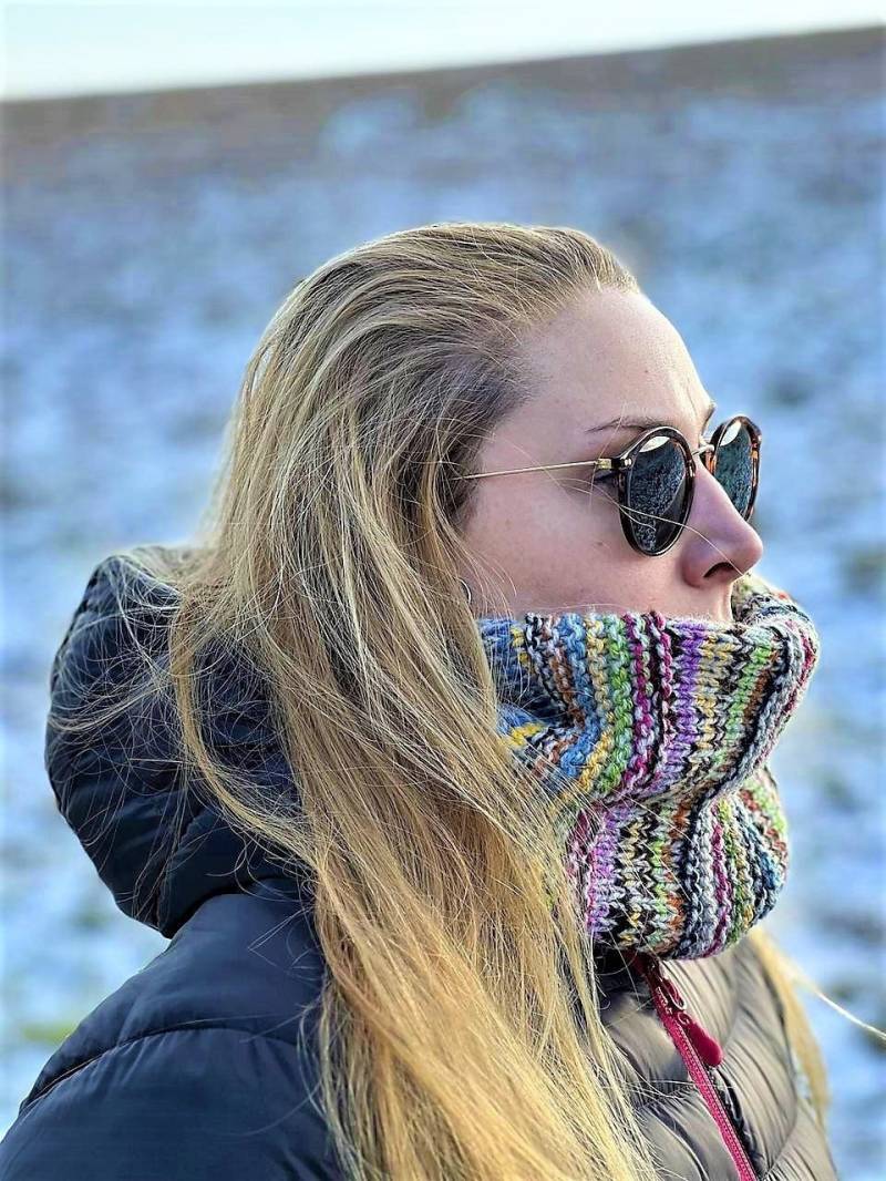 Mehrfarbiger Gestrickter Halswärmer/Herbst Winter Farbe Schal Farbwechsel Hippies Style Halsschmuck Warm Braun Grün Blau Gelb Mehrfarbiger Gestrickter Halswärmer/Herbst Winter Farbe Schal Farbwechsel Hippies Style Halsschmuck Warm Braun Grün Blau Gelb von RUKAMIshop