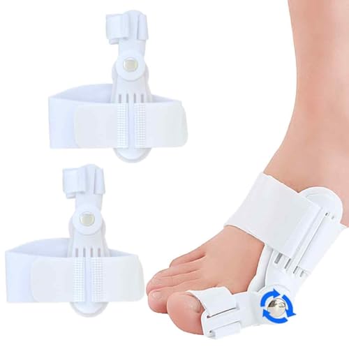 Hallux Valgus Korrektur, 2 Stück Verstellbar Hallux Valgus Socken, Hallux Valgus Bandage für Männer und Frauen, Zehenspreizer Hallux Valgus Großer Zeh (34-45) von RUKAN