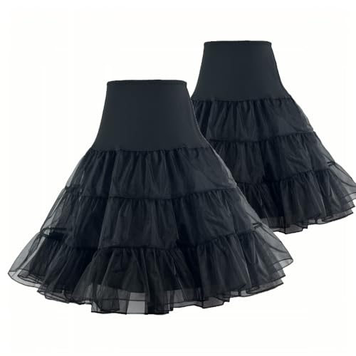 RULTA Damen 1950 Petticoat Reifrock Unterrock Vintage Crinoline Halb Slips Underskirt Rockabilly Kleid Tutu Rock von RULTA