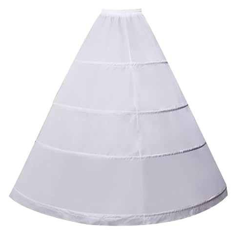 RULTA Damen Reifrock 4-Ring Interlining Rock Einstellbar Weiß Interlining Rock Hochzeit Ball Kleid Reife Rock von RULTA