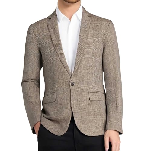 Anzug Herren Sakko Leicht Freizeit Anzug Blazer Anzugjacken Sportlich Zu Business Herrensakko Sportsakko Sommerjacke Modern Jackett Regular Fit Jacken Sport Mantel Dünn Anzugjacke von RUMAOZIA