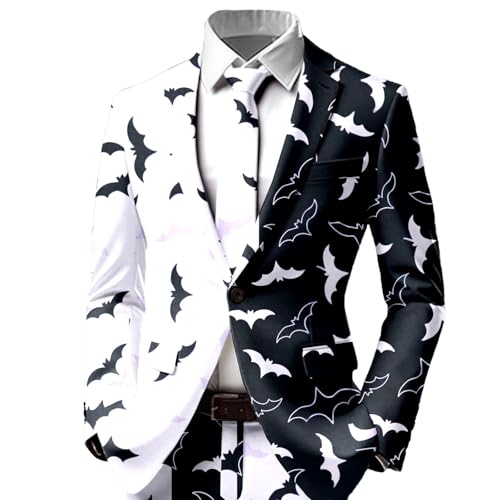 RUMAOZIA Halloween Anzug Herren Kürbis Farbblock Outfits Schmale Passform Inklusive Anzugjacke Blazer 3D Pumpkin Druck Set Party Lustige Abschlussball Anzüge für Karneval und Mottopartys RUMAOZIA Halloween Anzug Herren Kürbis Farbblock Outfits Schmale Passform Inklusive Anzugjacke Blazer 3D Pumpkin Druck Set Party Lustige Abschlussball Anzüge für Karneval und Mottopartys von RUMAOZIA