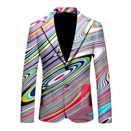 RUMAOZIA Herren Anzugjacke Sakko Sportlich Freizeit Blazer Regular Fit Männer Anzug EIN Knopf Business Anzugjacke Herren Freizeit Anzugjacke Blazer Sportsakko Bunte Blazer Karneval kostüm von RUMAOZIA