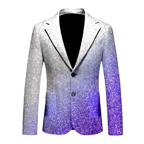 RUMAOZIA Herren Anzugjacke Sakko Sportlich Freizeit Blazer Regular Fit Männer Anzug EIN Knopf Business Anzugjacke Herren Freizeit Anzugjacke Blazer Sportsakko Bunte Blazer Karneval kostüm von RUMAOZIA
