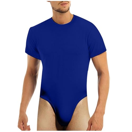 RUMAOZIA Herren Body Bodysuit Unterwäsche Stringbody Unterhemd Stringbody T-Shirt Kurz Dessous Einteiler Unterwäsche Body Kompression Singlet Sportwear Kurzarm Overall Männer Rundhals Tops von RUMAOZIA