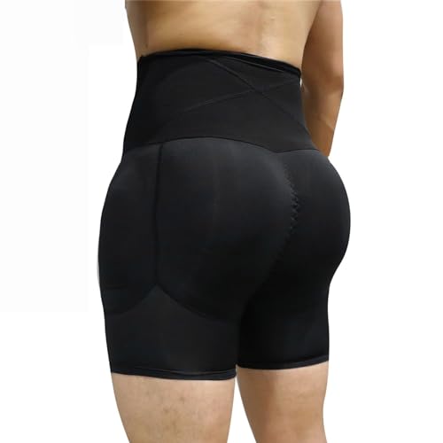 RUMAOZIA Herren Boxershorts Kompression Push Up Po Unterhose Bauchweg Figurformende Unterwäsche Butt Lifter Hohe Taille Shapewear Body Shaper Atmungsaktive Trainingsshorts Retroshorts von RUMAOZIA