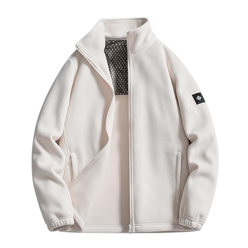 RUMAOZIA Herren-Jacken übergang Fleecejacke Herren Dünn Leicht Fleece-Jacke Stehkragen Warm Leichte Strickjacke mit Reißverschluss Übergangsjacke Outdoor Sweatshirt Sweatjacke für Wandern Laufen von RUMAOZIA
