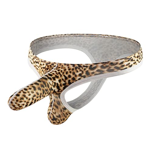 RUMAOZIA Herren Leopard Tanga Unterwäsche Bikini Low Rise Brief Leoparden Unterwäsche Herren String Tanga Dessous Herren Tanga Slips Herren Strings G-Strings Leopardenmuster Unterwäsche von RUMAOZIA
