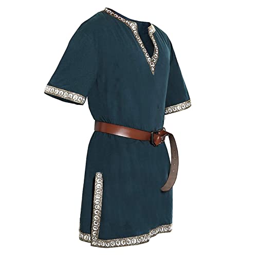 RUMAOZIA Herren Mittelalter Ritter Kostüm Halloween Kostüme Cosplay Surcoat Robe Outfit Tunika Retro Mittelalter Kleidung Waffenrock Templer Tunika Renaissance Wikinger Kreuzritter Rock von RUMAOZIA