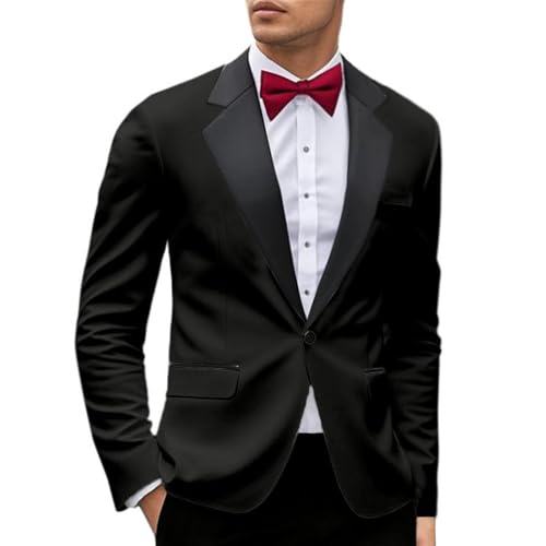 RUMAOZIA Herren Sakko Anzugsakko Regular Fit Blazer Sport Mantel Sportlich Freizeit Regular Fit Anzugjacken Einfarbig Festliche Jacke Leichte 2 Knöpfe Business Anzugjacke Männer Hochzeit Jackett von RUMAOZIA