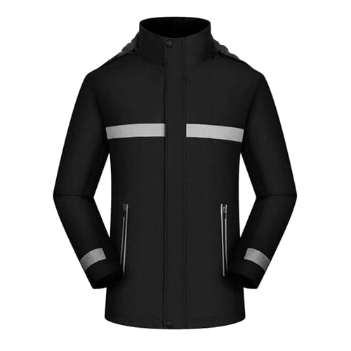 RUMAOZIA Herren Sicherheitsjacke Fleece Warnjacke Winterjacke Warnschutzjacke Arbeitsjacke Warnjacke Warnschutzjacke Softshelljacke Arbeitsjacke Winterjacke mit reflektierenden Streifen von RUMAOZIA