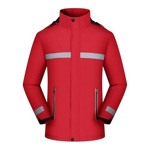 RUMAOZIA Herren Sicherheitsjacke Fleece Warnjacke Winterjacke Warnschutzjacke Arbeitsjacke Warnjacke Warnschutzjacke Softshelljacke Arbeitsjacke Winterjacke mit reflektierenden Streifen von RUMAOZIA