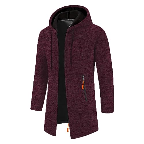 RUMAOZIA Herren Strickjacke Cardigan Feinstrick Sweatjacke mit Reißverschluss Herbst Lange/Kurze Gestrickt Freizeitjacke Bequeme Leichte Wintermantel Regular Fit Pullover Klassisch Sportjacke von RUMAOZIA