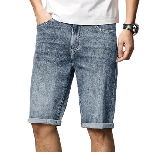 RUMAOZIA Jeans Shorts Kurze Herren Shorts Sommer Denim Shorts Kurzhose Jeanshose Jeans Bermuda Kurzhose Stretch Jeanspants Regular Slim Fit Kurze Basic Stretch Shorts Bequeme Leicht Kurz Hosen von RUMAOZIA
