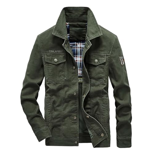 RUMAOZIA Jeansjacke Herren Übergangsjacke Trucker Jacket Männer Denim Jacken mit Knöpfen Jeans Cargo Jacke Denim Jacket Freizeitjacke Vintage Classic Herbst Winter Outdoorjacke Wanderjacke RUMAOZIA Jeansjacke Herren Übergangsjacke Trucker Jacket Männer Denim Jacken mit Knöpfen Jeans Cargo Jacke Denim Jacket Freizeitjacke Vintage Classic Herbst Winter Outdoorjacke Wanderjacke von RUMAOZIA