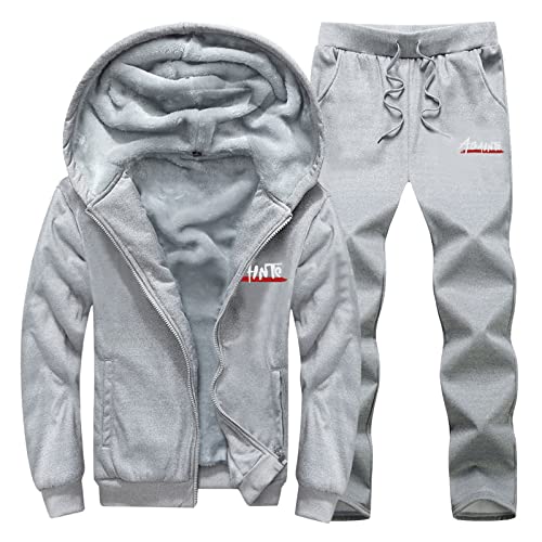 RUMAOZIA Jogginganzug Herren Set Lang Fleece Gefütterte Thermo Tracksuit Bequem Winter Warme Trainingsanzug 2 Teiliges Tracksuit Zweiteiliger Kapuzenjacke und Jogginghose Sportanzug RUMAOZIA Jogginganzug Herren Set Lang Fleece Gefütterte Thermo Tracksuit Bequem Winter Warme Trainingsanzug 2 Teiliges Tracksuit Zweiteiliger Kapuzenjacke und Jogginghose Sportanzug von RUMAOZIA