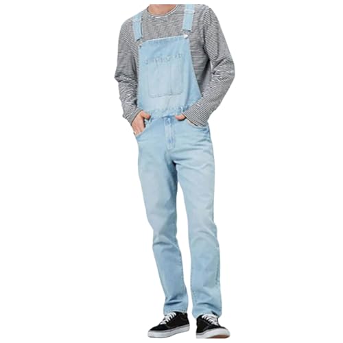 RUMAOZIA Latzhose Herren Arbeitshose Schutz-Latzhose Alle Jahreszeiten Arbeits-Latzhose Herren Jeans Latzhose Mit Taschen Jeans Latzhose Und Hosenträger Overall Workwear Pants von RUMAOZIA