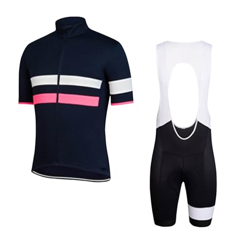 RUMAOZIA Rennrad Trikot Herren Set Fahrrad Set Radtrikot + Radhosen für Männer Sommer Atmungsaktiv Und Schnelltrocknend Trikot Jersey T-Shirt+ Trägerhose Hosen Bib Sport Sommer Outfits von RUMAOZIA